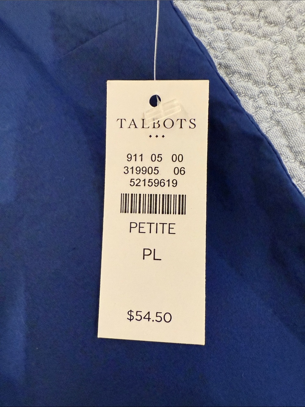Talbots Sleeveless v neck top in Royal Blue NWT - Picture 4 of 5